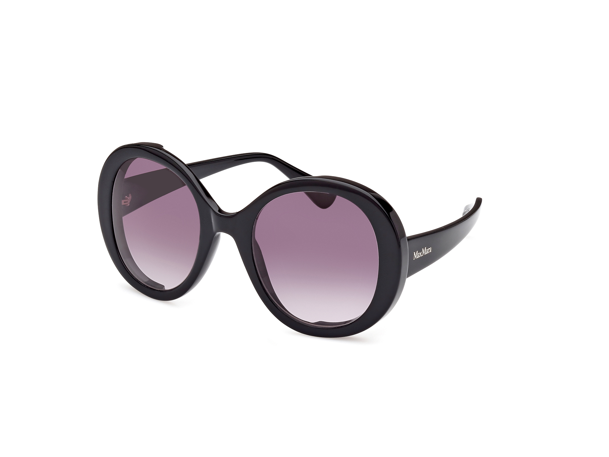 occhiali occhiale da sole per donna e ragazza firmati max mara mm0074 01b renée neri rotondi nuova collezione occhiale tondi nero lenti sfumate